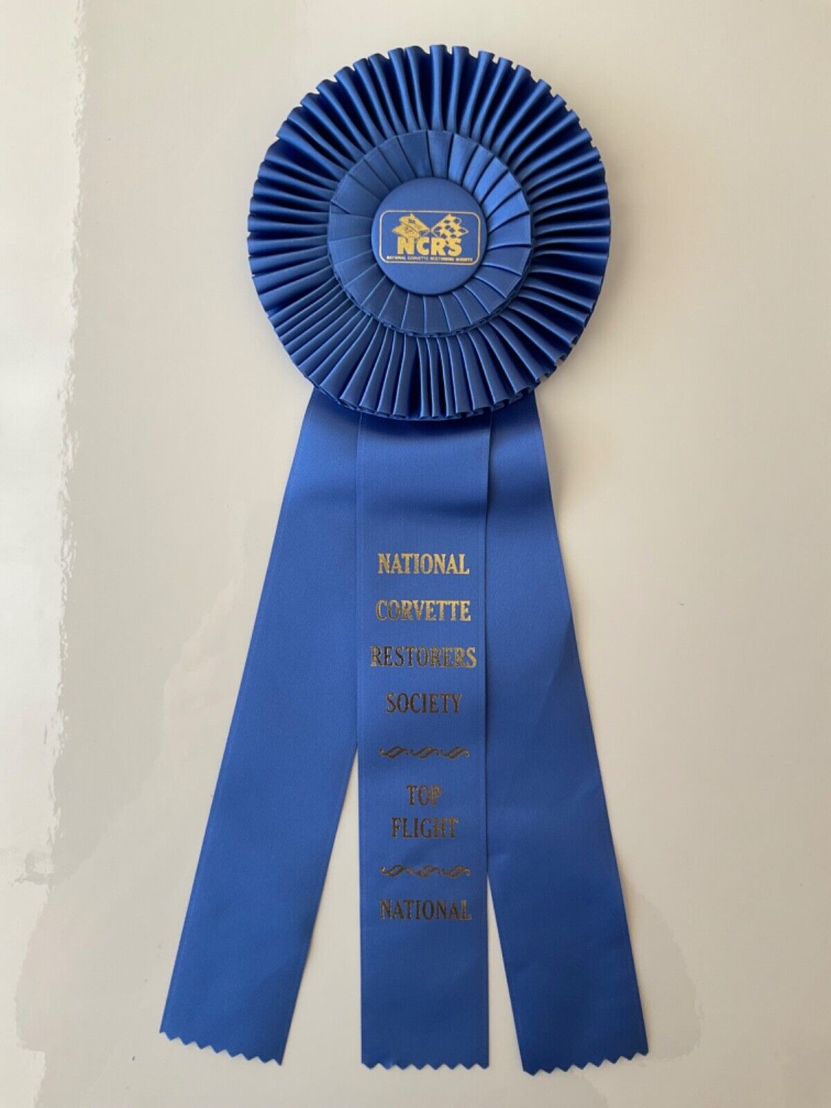 NCRS Award Top Flight National Blue Ribbon National Corvette Restores Society