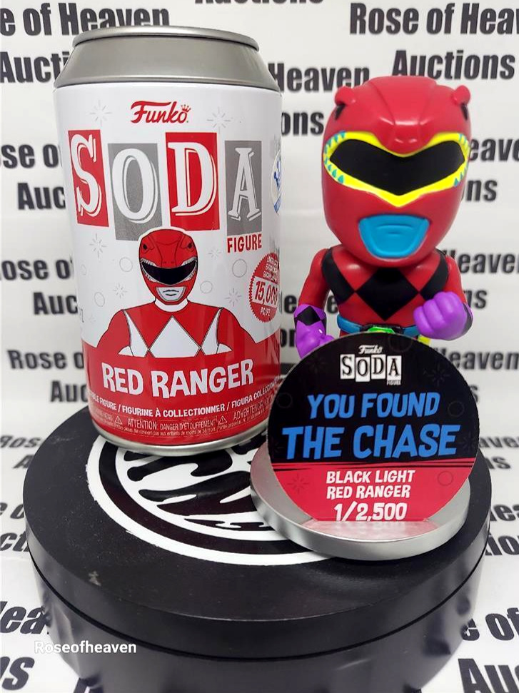 Funko Soda RED Power Ranger Chase Black Light LE 2500 Funko Shop Exclusive