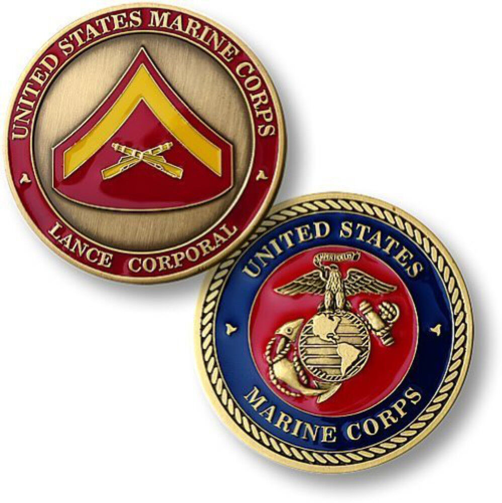 NEW USMC  U.S. Marines Lance Corporal Challenge Coin.