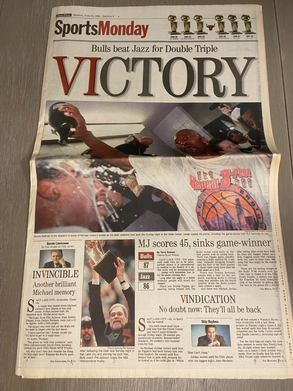 Chicago Tribune 6/15/98 - Sports Mon - \