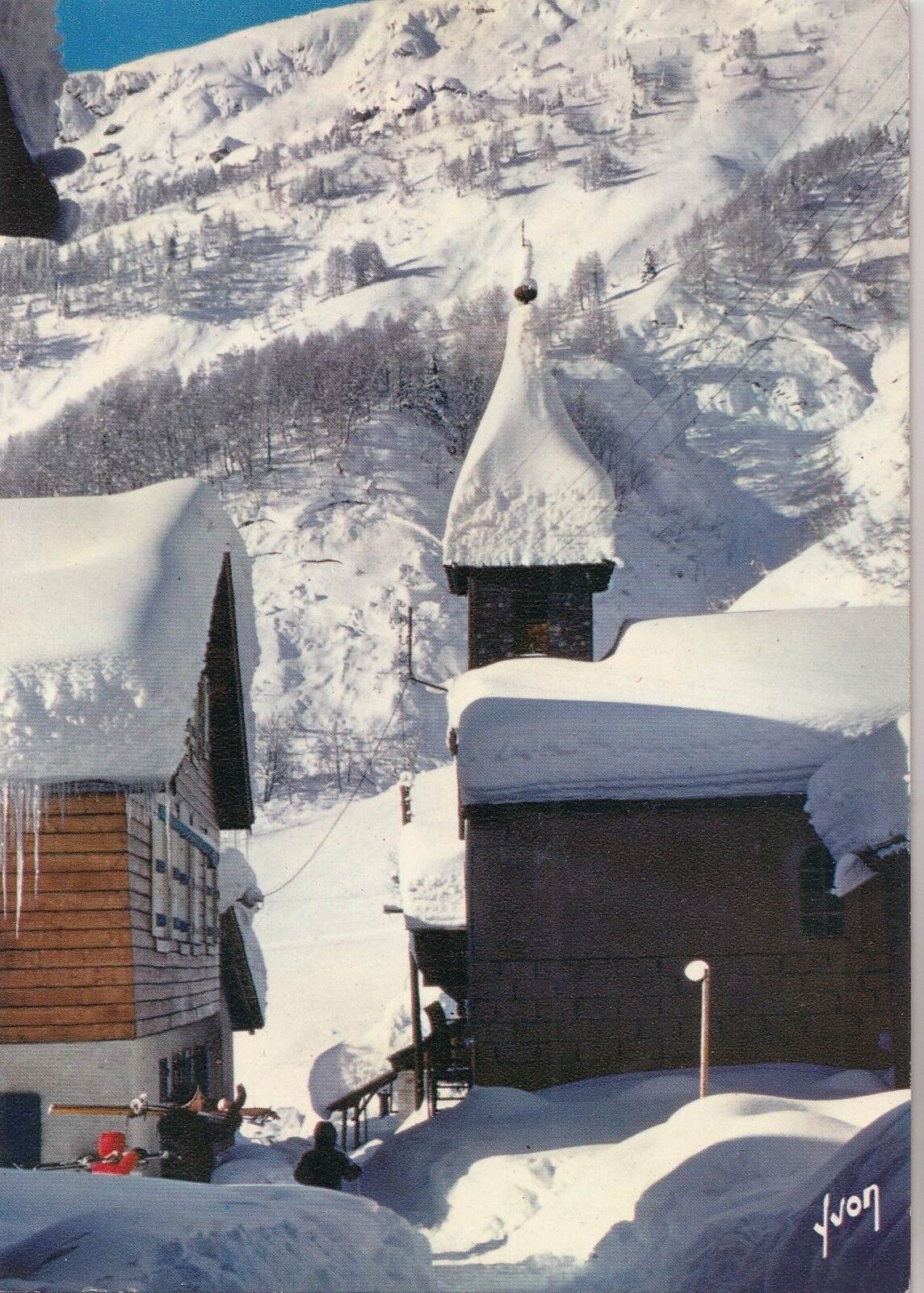 BF21560 massif du mont blanc h s village du tour en hiv  france front/back image