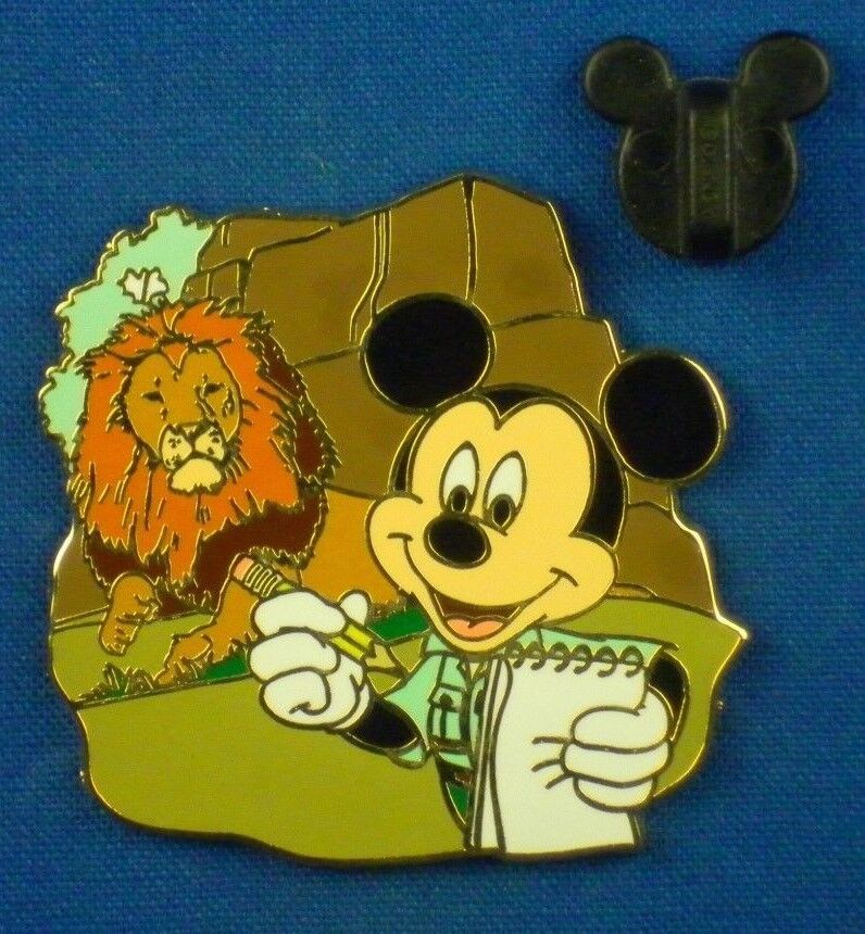 Mickey with Notepad & Kilimanjaro Safari Lion Animals OC Disney Pin  # 81190