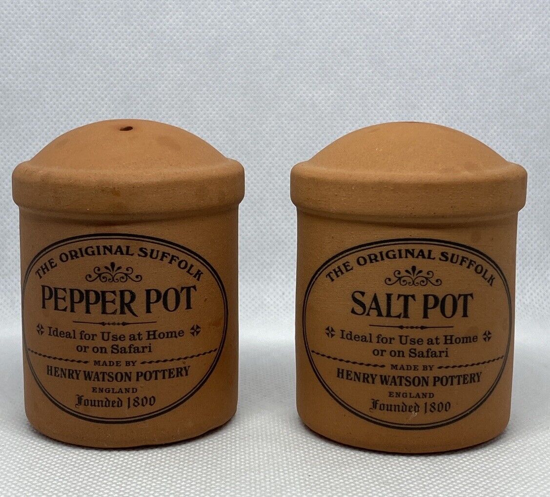 Vintage Henry Watson Pottery Salt and Pepper Pots - The Original Suffolk 