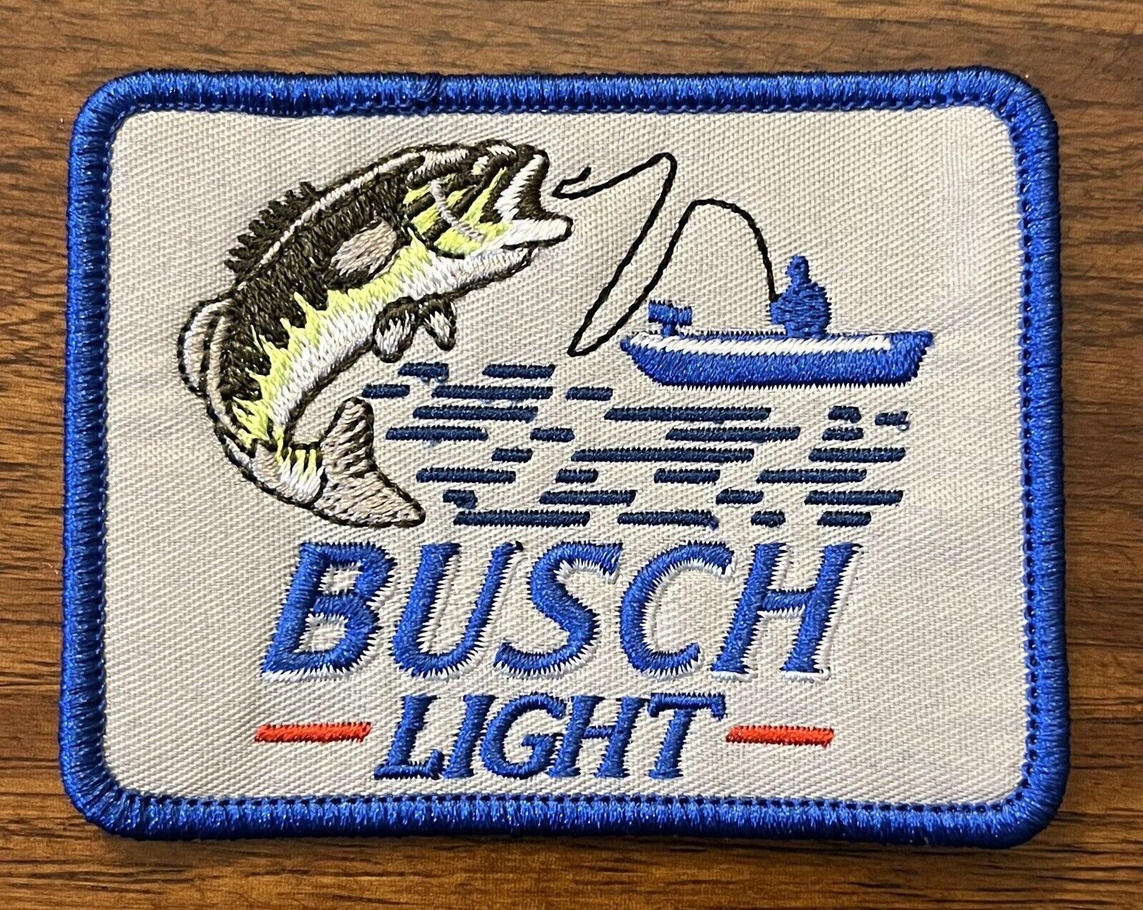 Busch Light Bass Fishing Beer Vintage Style Retro Iron Sew One Patch Cap Hat