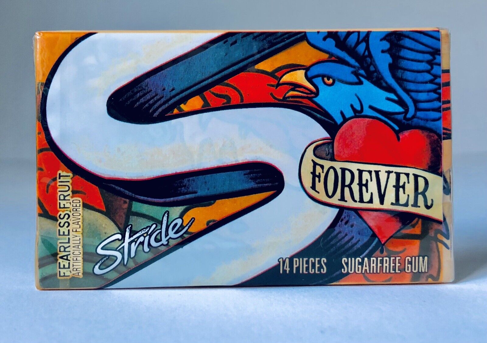 Vintage 2012 Stride FOREVER TATTOO Gum Pack SEALED 3.5” Box candy container