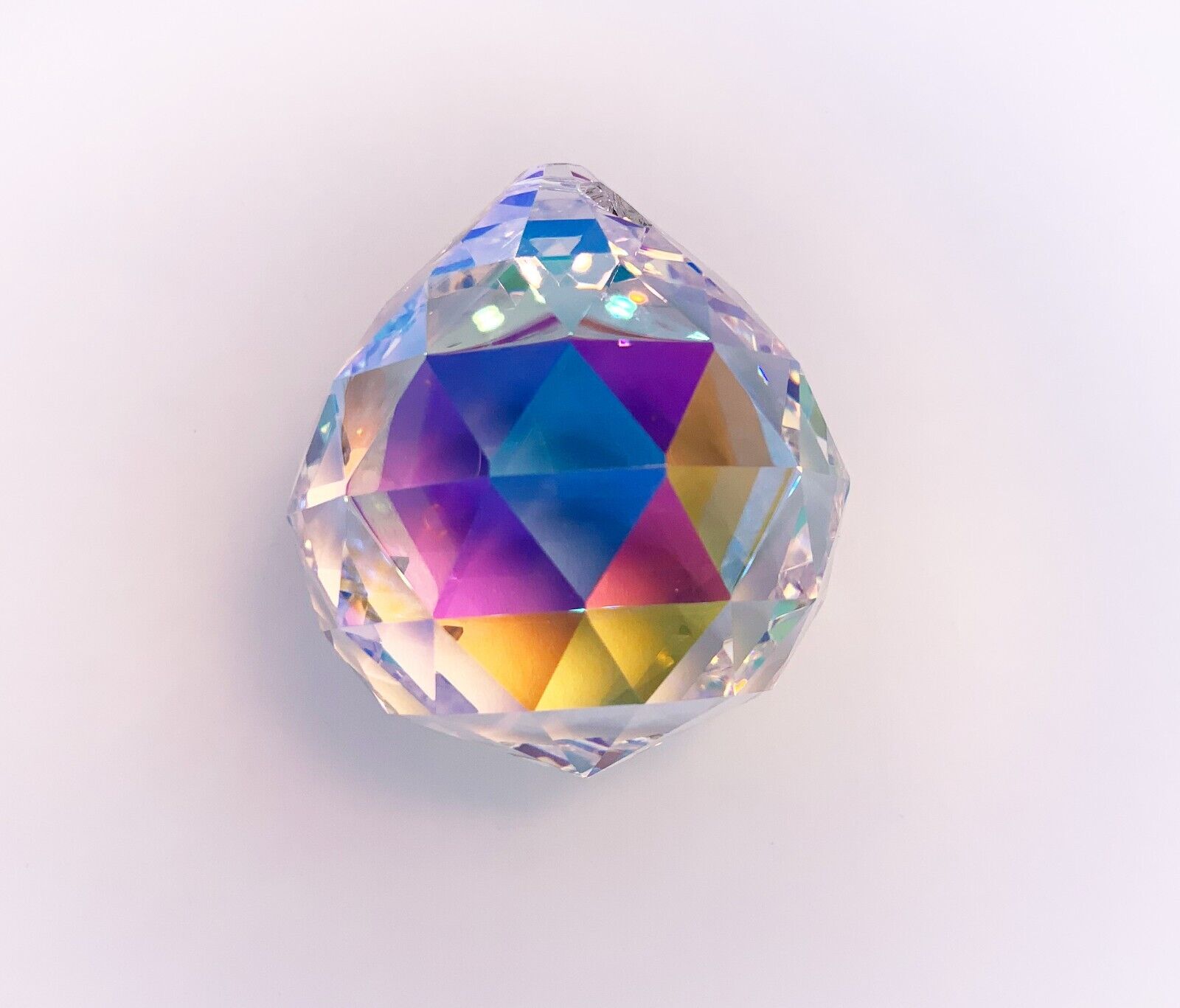 40mm Asfour Crystal, Clear AB, Crystal Sun Catcher, Crystal Ball Prisms - 1 Hole