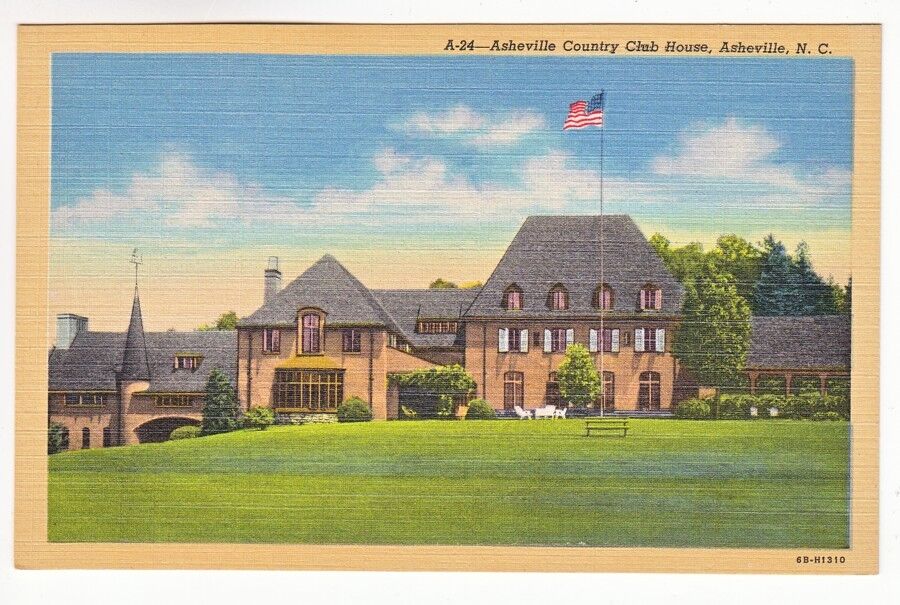 Postcard: Asheville Country Club House, N.C. 