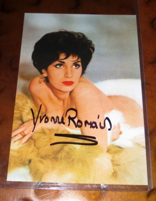 Yvonne Romain actress signed autographed photo Circus of Horrors Curse Werewolf