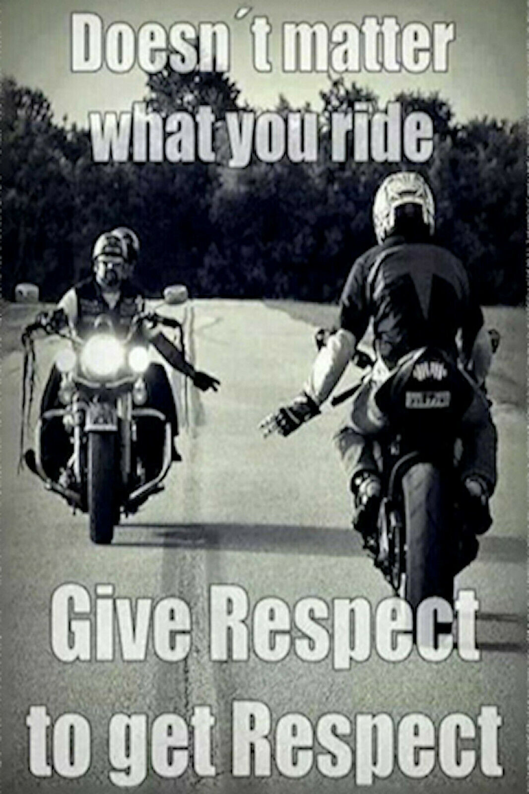 Give Respect Get Respect Motorcycle Man Cave DECOR SIGN 4x6 Fridge Magnet BAR 