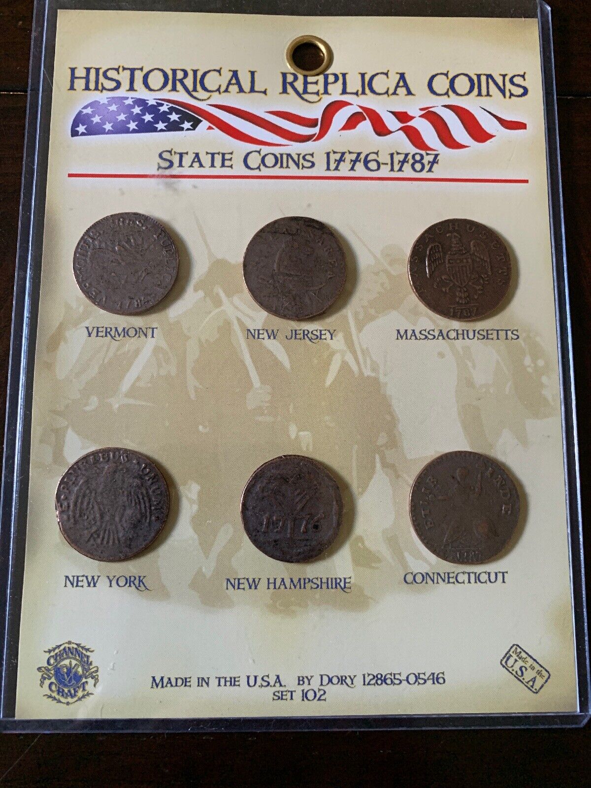 State Coin replicas 1776-1787