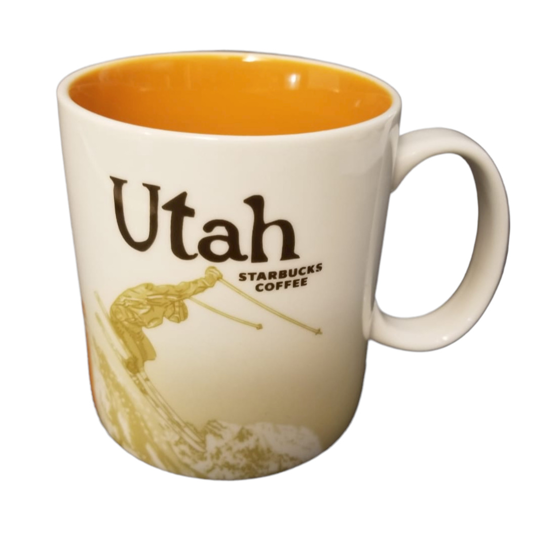 Collectible Starbucks Coffee Mug Light Brown Cup Utah 2012