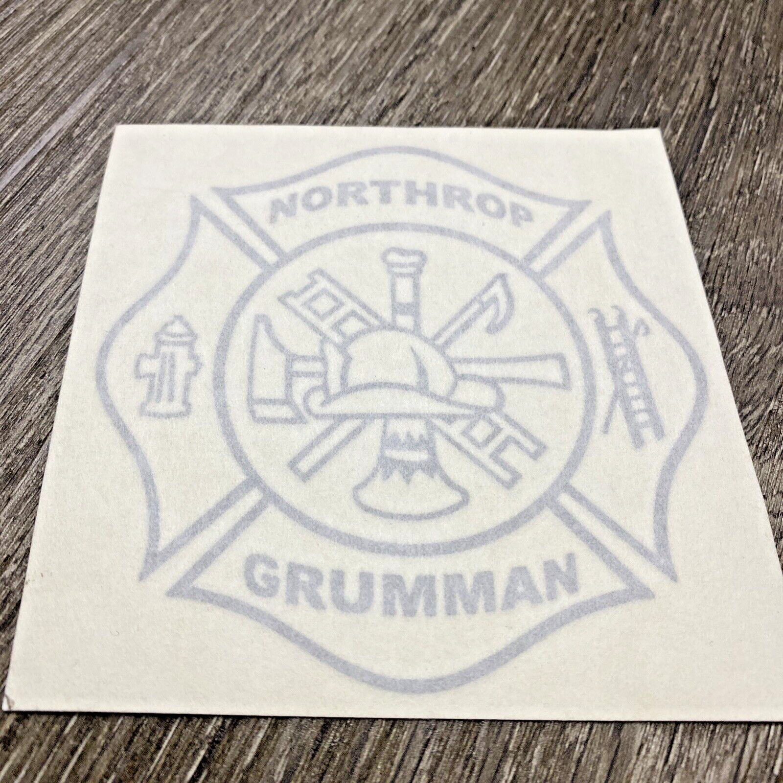 Vintage Northrop Grumman Fire Department Black Decal Sticker for Any Surfaces