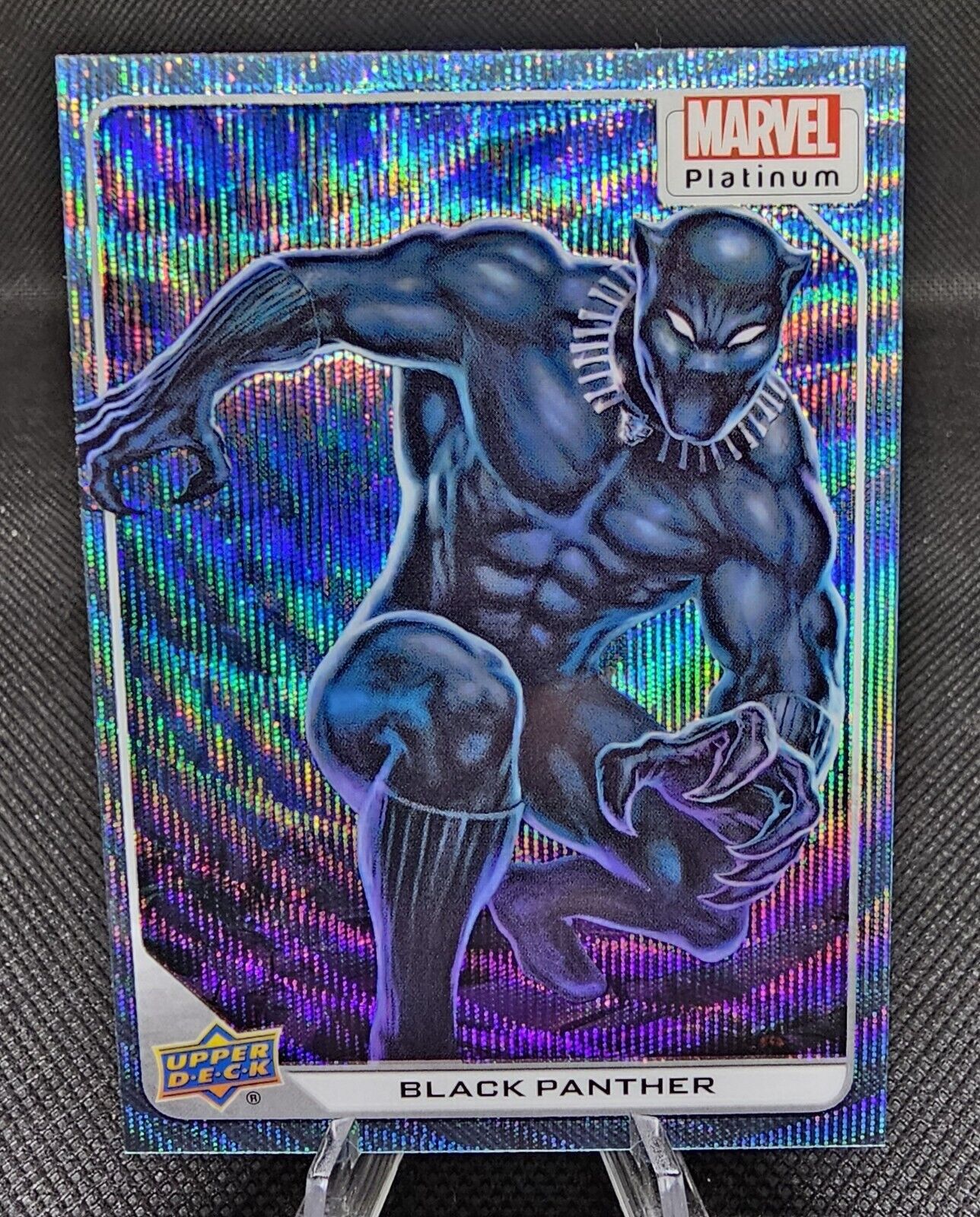 2023 Upper Deck Marvel Platinum Trading Cards Black Panther Blue Surge Parallel