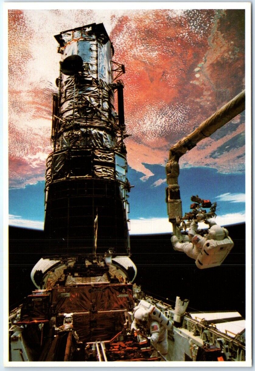 Postcard - STS-61 Hubble Rescue EVA view