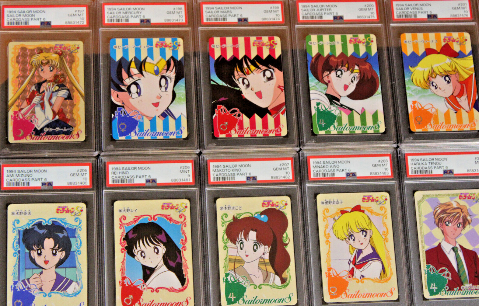 Complete PSA 10/9 Sailor Moon R Carddass 1994 Part 6 Set