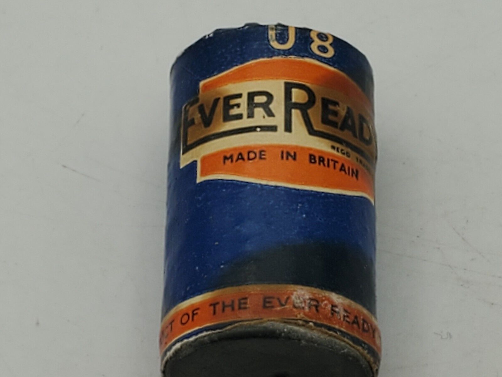 Rare Everready U8 Battery Used Britain Ever Ready Vintage DEAD USED As Is D6