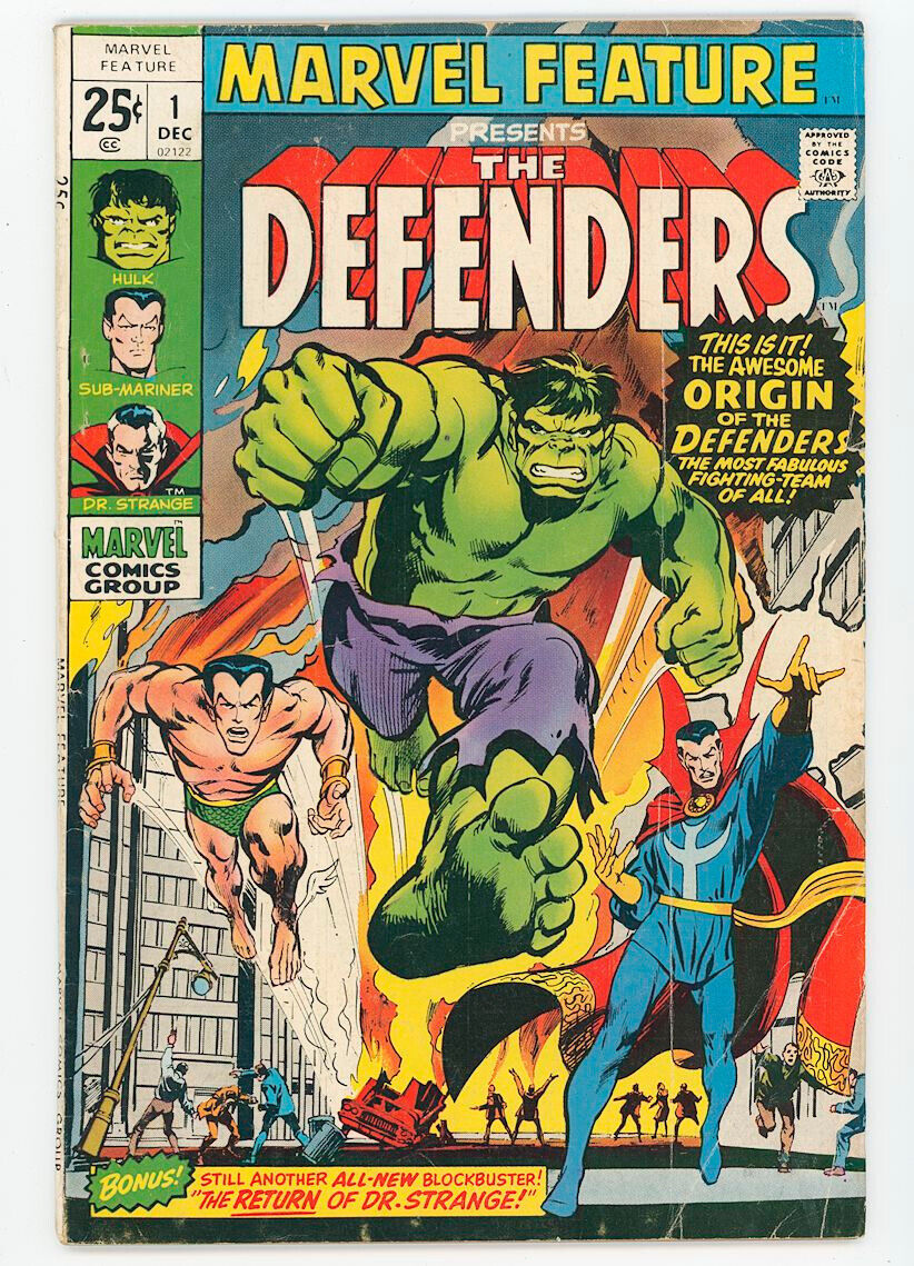 Marvel Feature 1 Defenders tryout book, Adams cover so they never looked better