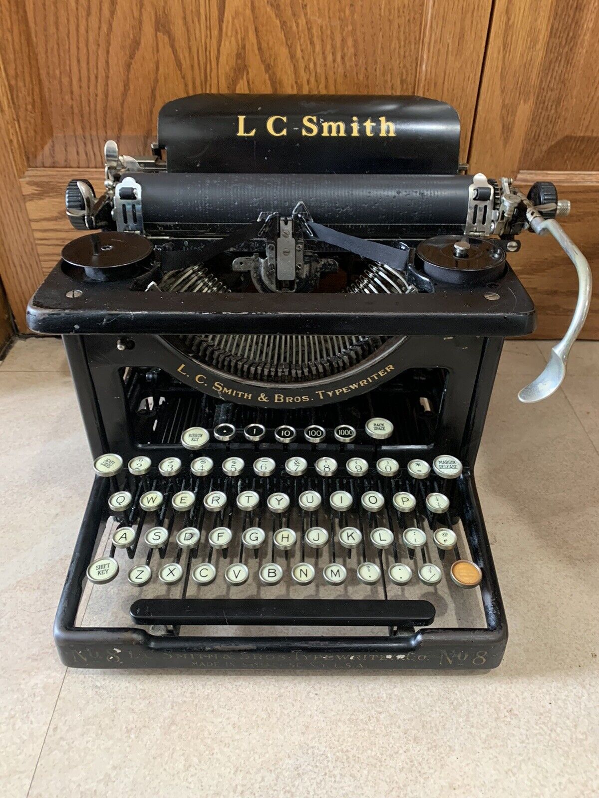 Antique LC Smith & Bros. Typewriter No. 8
