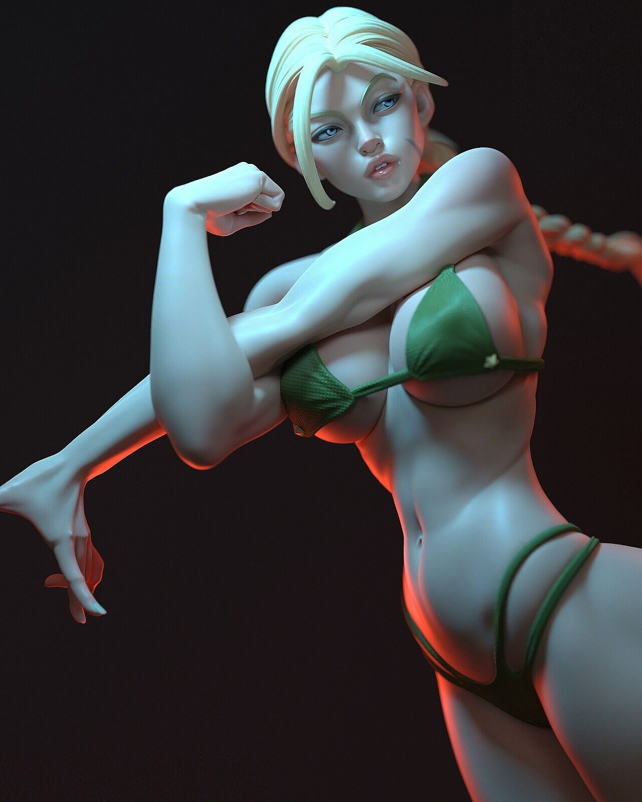 Cammy (Street Fighter fan art)/Sculpture Fully Painted (Made to order)
