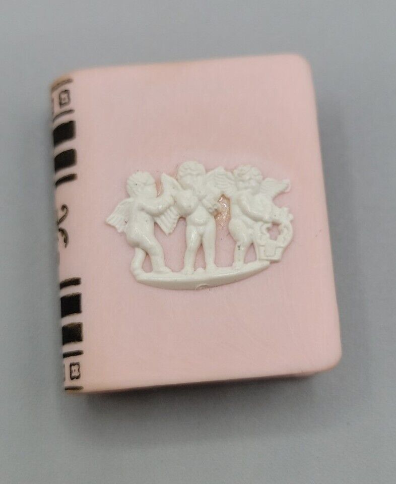 Vintage Pink Cherub Plastic Matchbook Reusable Cute Designer Collectible   