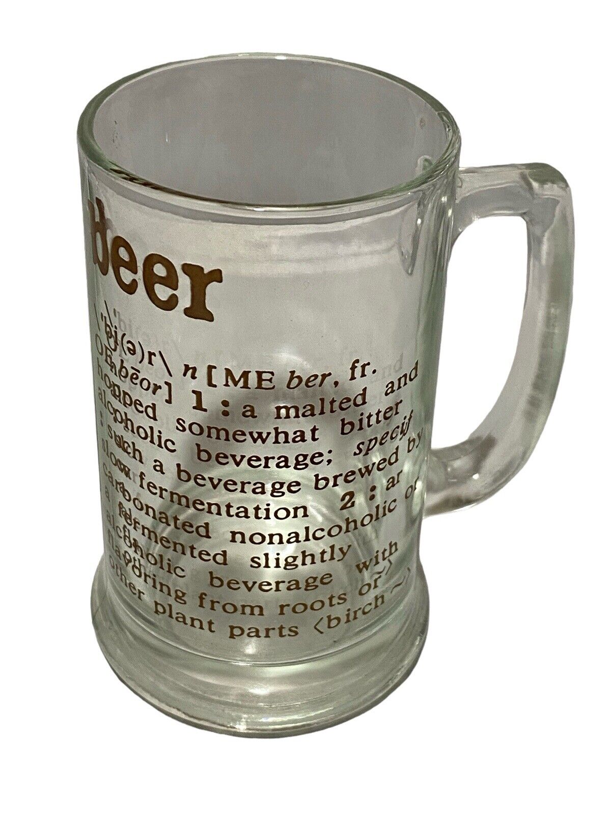 Definition Of Beer Engraved Glass Mug
