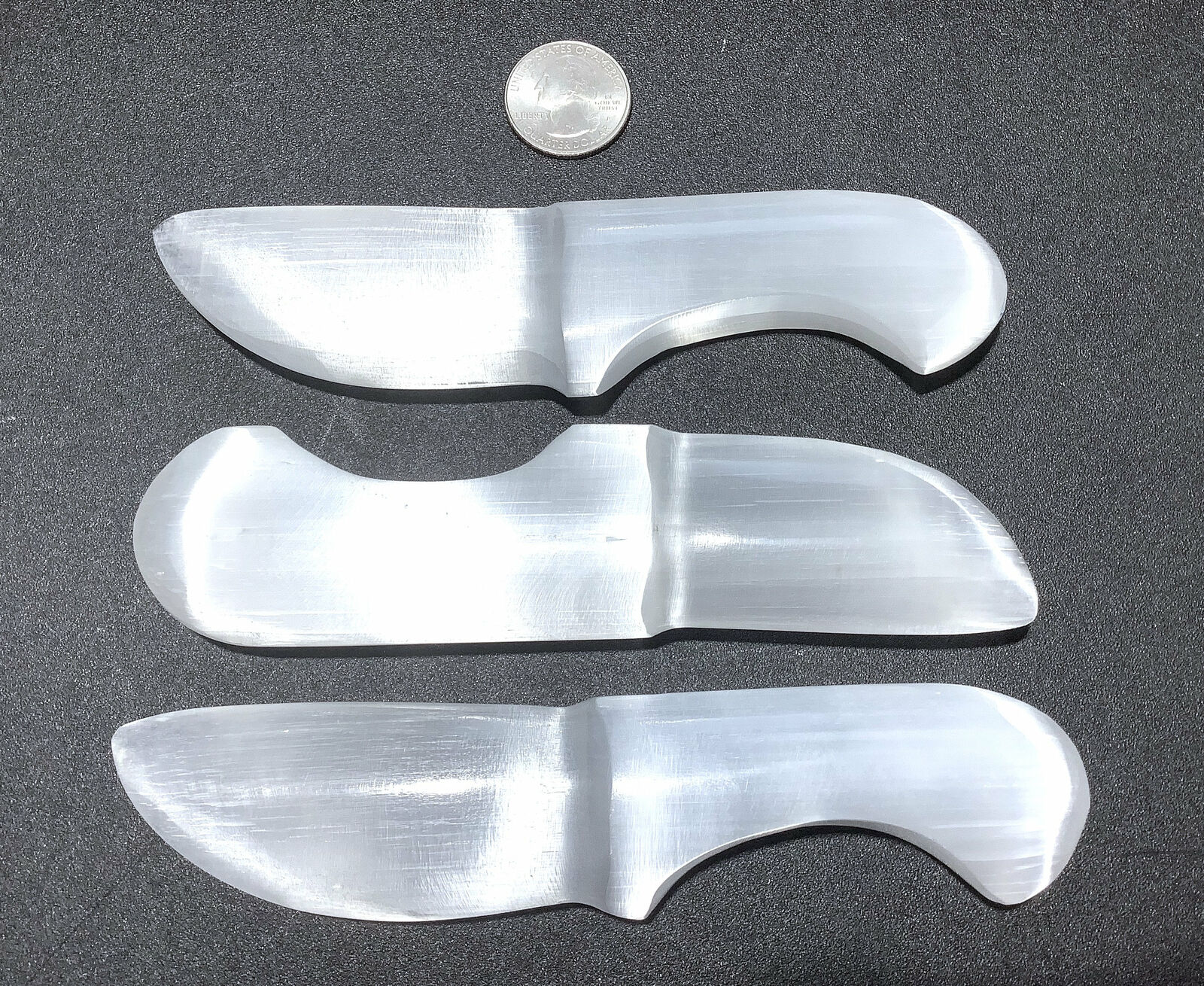 Selenite Knife - White Crystal Dagger - Polished Carved Gemstone Blade