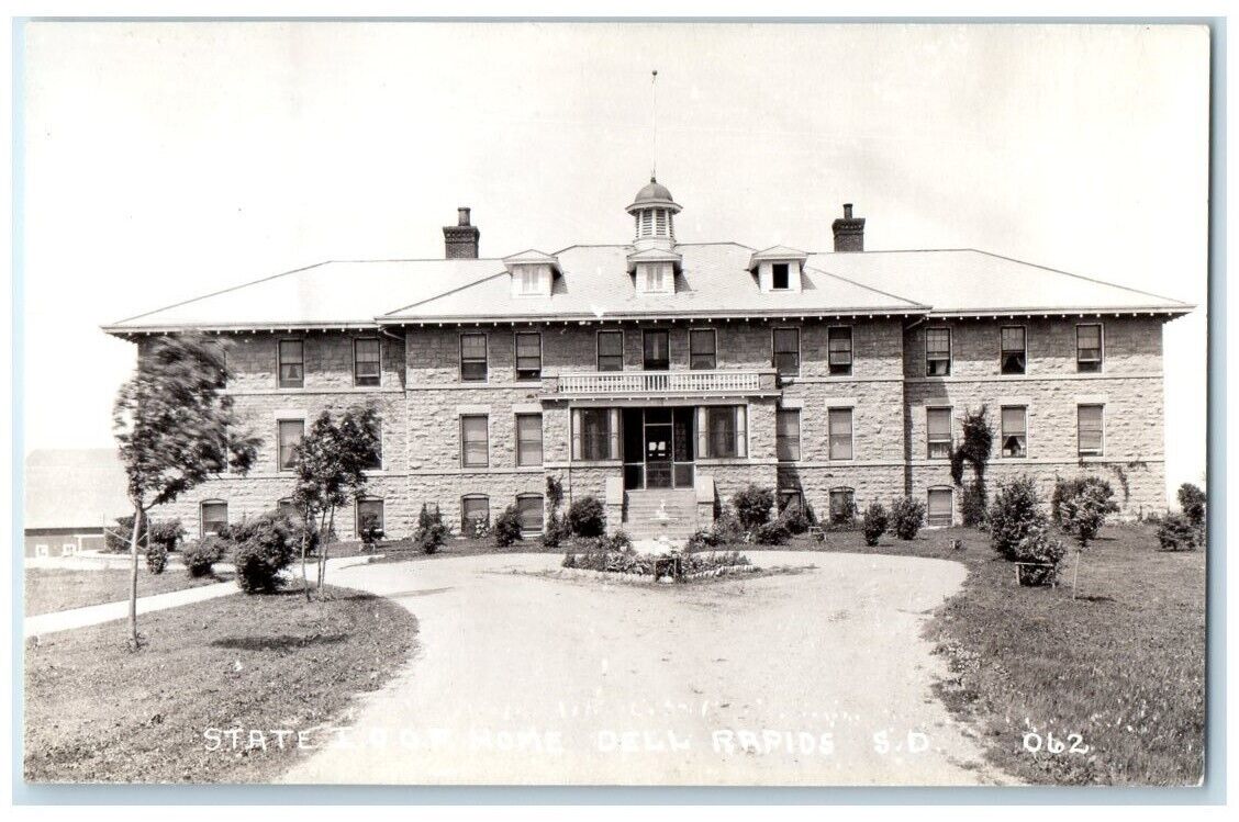 c1940s Odd Fellows Home I.O.O.F. Dell Rapids South Dakota SD RPPC Photo Postcard