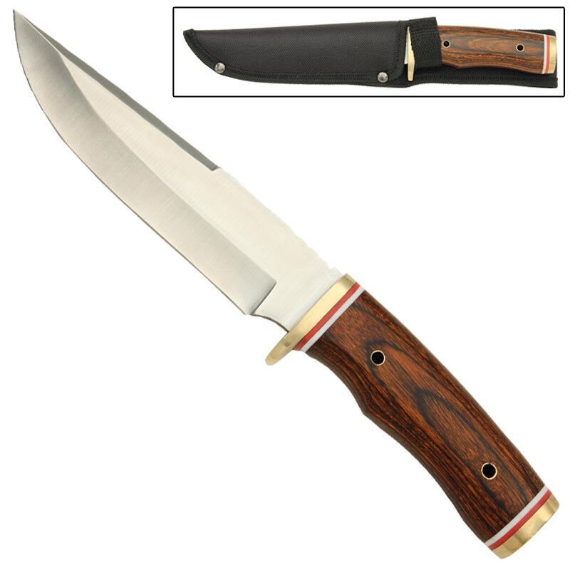 Glacier Park Wooden Fixed Blade Camping Wilderness Survival Knife