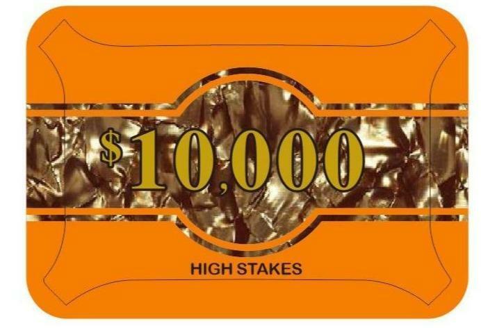 High Stakes $10,000 Poker Plaque Premium Quality NEW James Bond Casino Royale 