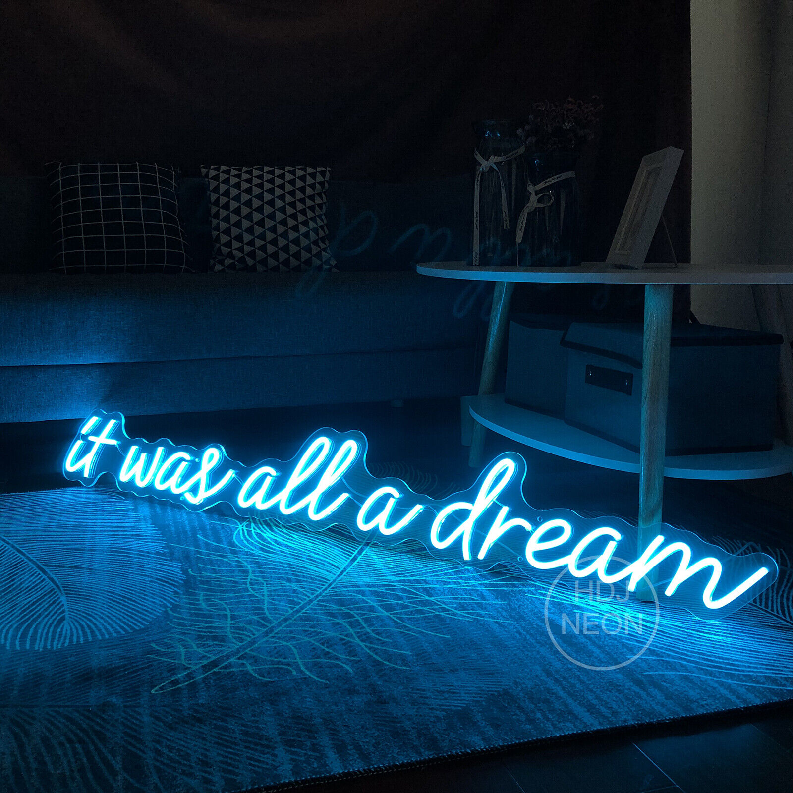 LED Neon Night Light it was all a dream Custom Neon Signs for Bedroom Wall Decor