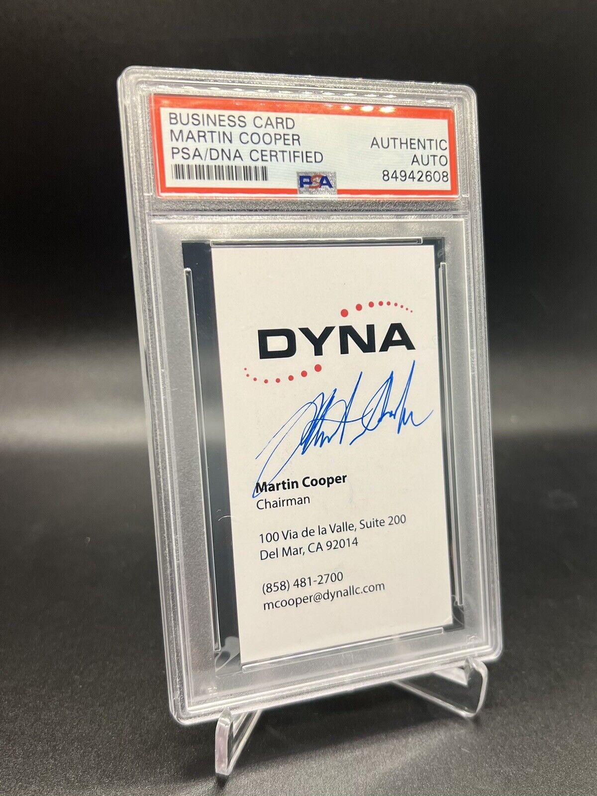 Martin Cooper Autograph PSA/DNA Signed Business Card Invented the Cellular Phone