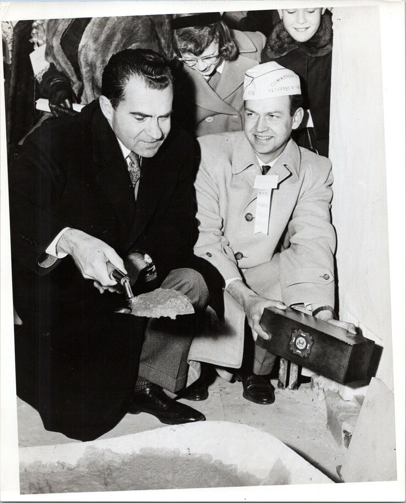 1959 Richard Nixon John Mahan VFW Memorial Building 8 x 10 Vintage Press Photo 4