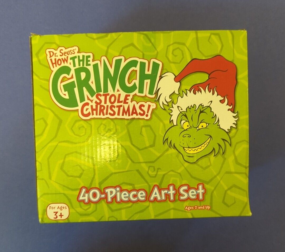 Dr. Seuss How The Grinch stole Christmas 40 Piece Art set Rare HTF
