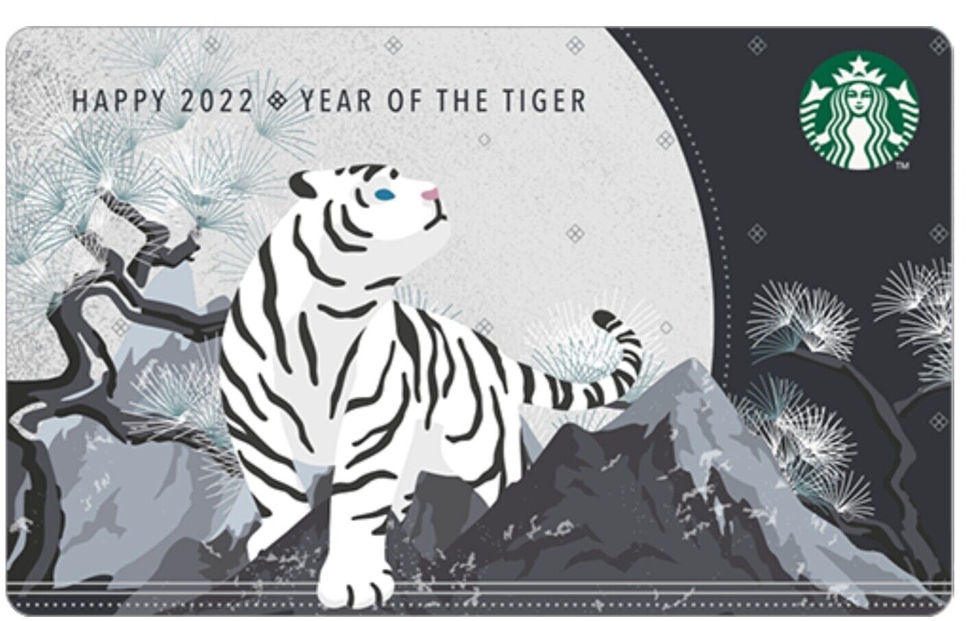 Starbucks korea card 2022 White Tiger Card