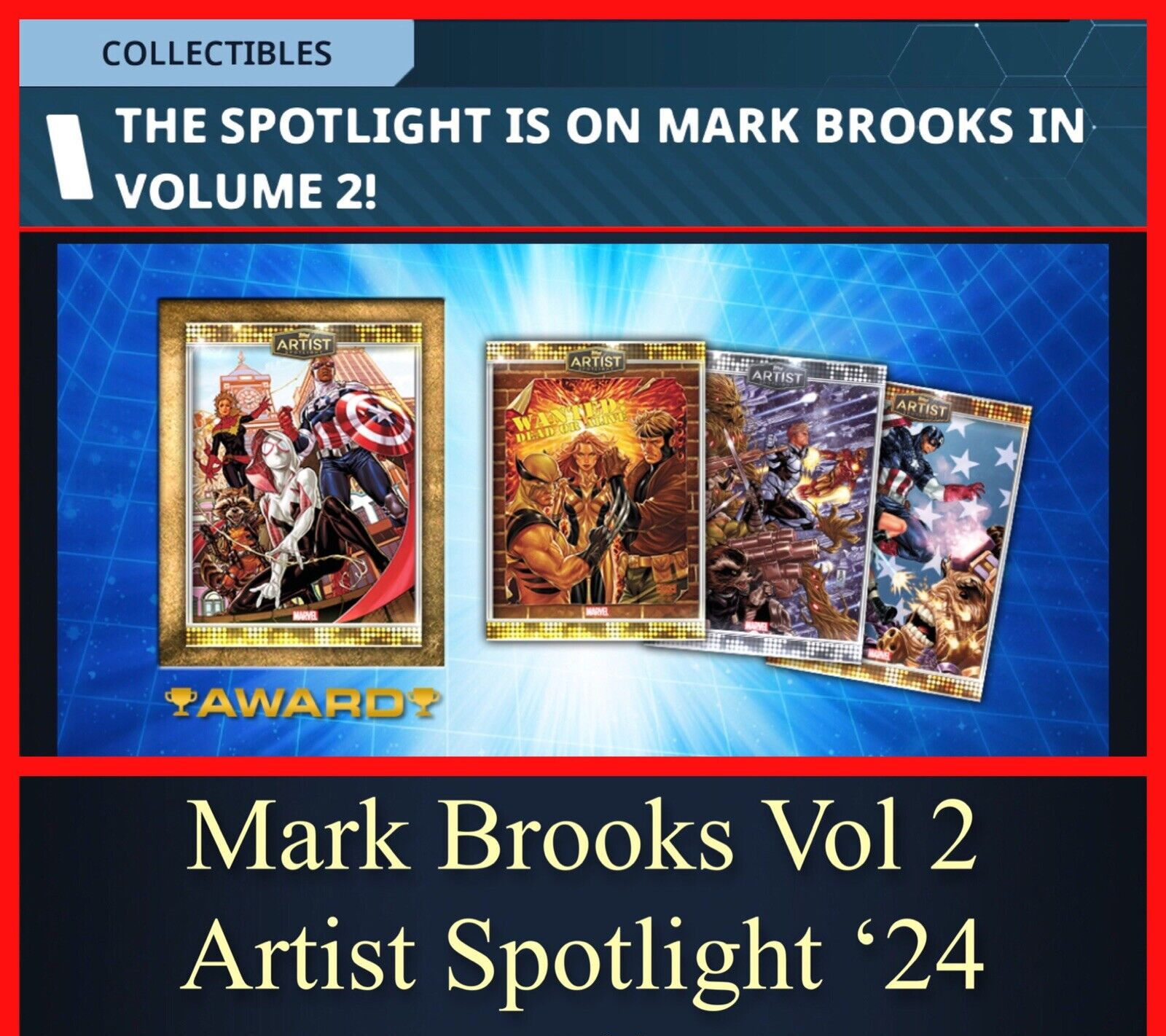 MARK BROOKS VOL 2 ARTIST SPOTLIGHT ‘24 EPIC+SR+R 12 CARDS-TOPPS MARVEL COLLECT
