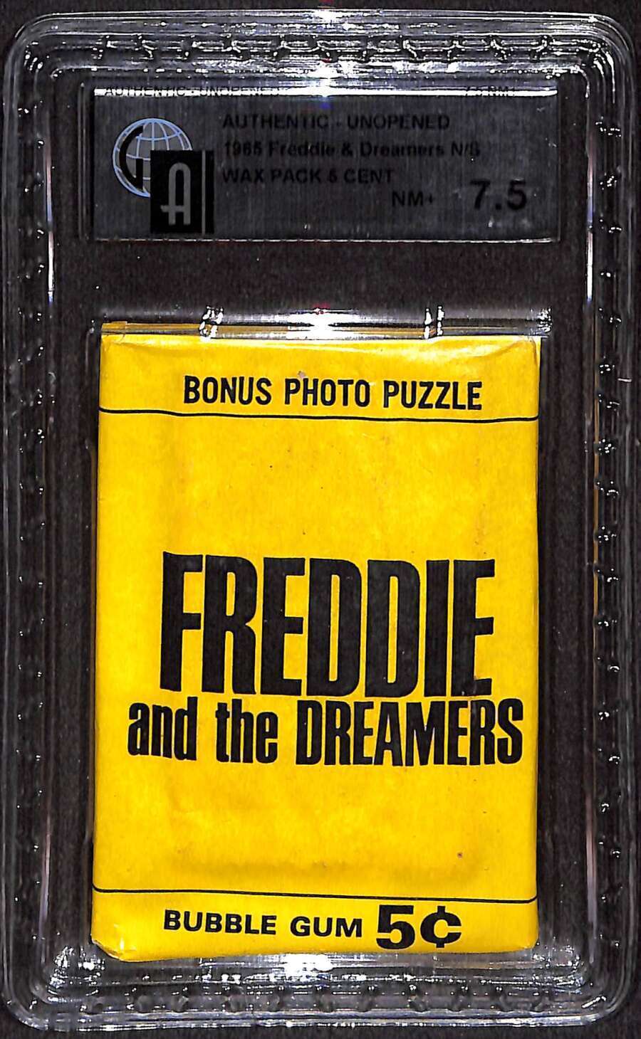 1965 Donruss Freddie and the Dreamers GAI 7.5 NM+ sealed 5 cent wax pack C88122