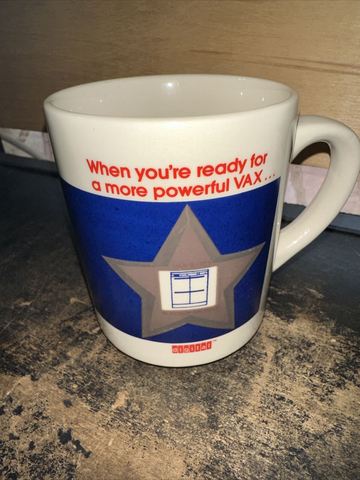 Vintage “digital” Coffee Mug Cup Made in England. “When Your Ready For VAX”