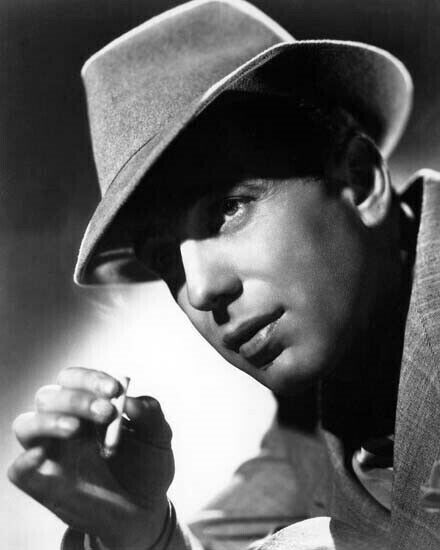 Humphrey Bogart iconic studio portrait holding cigarette 5x7 photo