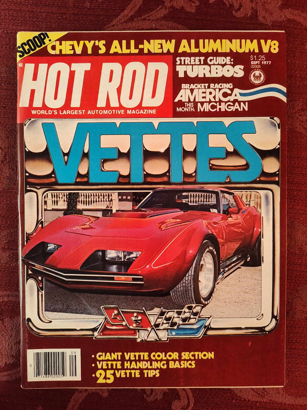 Rare HOT ROD Car Magazine September 1977 CORVETTE issue VETTES Color Section