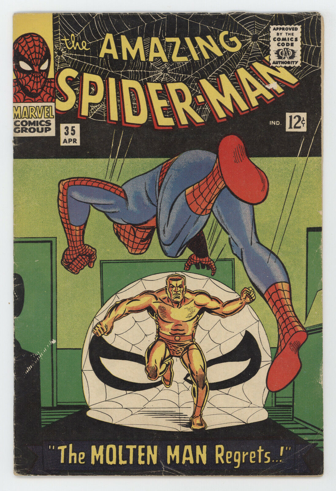 Amazing Spider-Man 35 Marvel 1966 VG Molten Man Stan Lee Jack Kirby