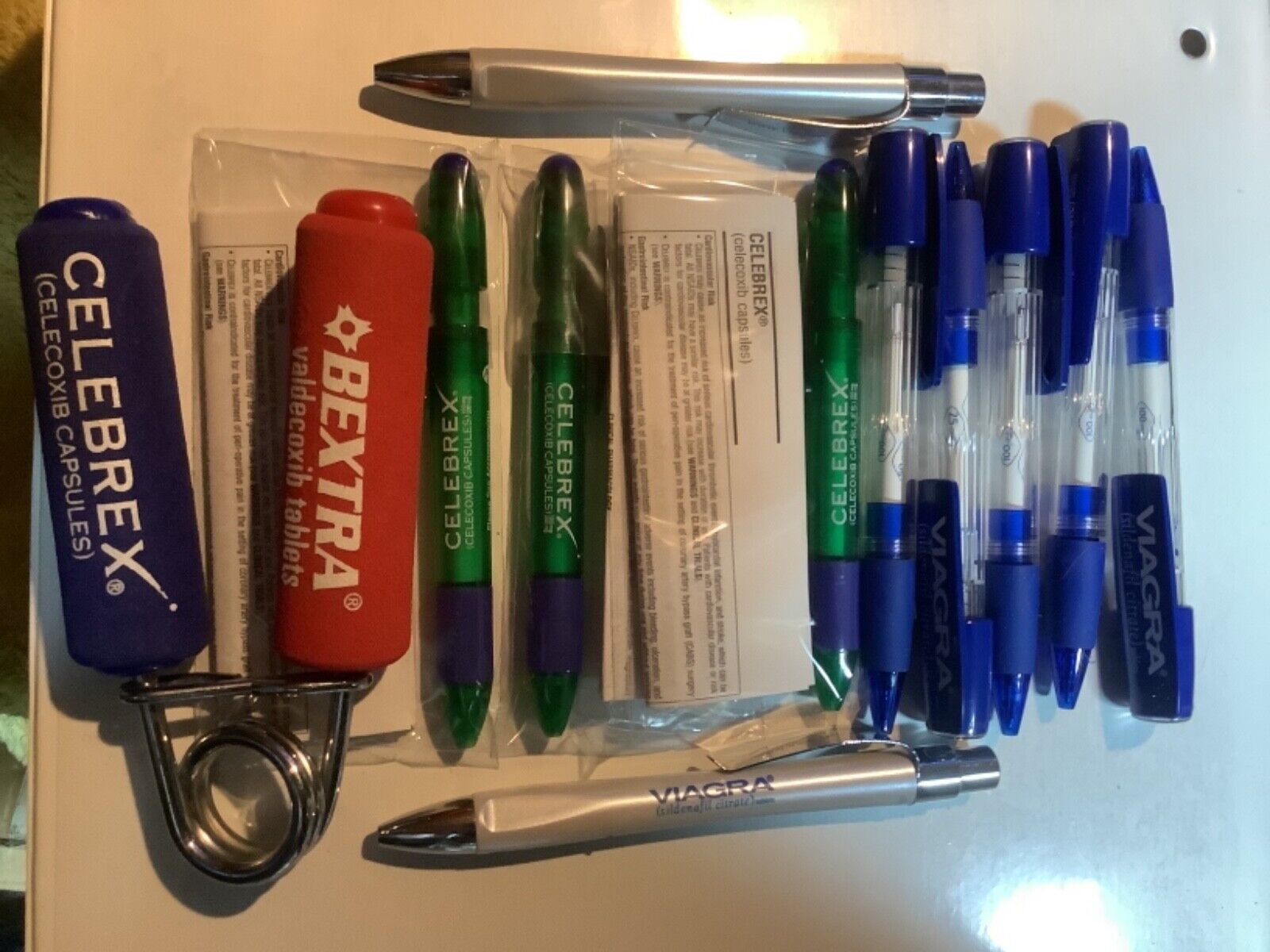 Rare grip strength device plus viagra and other pens