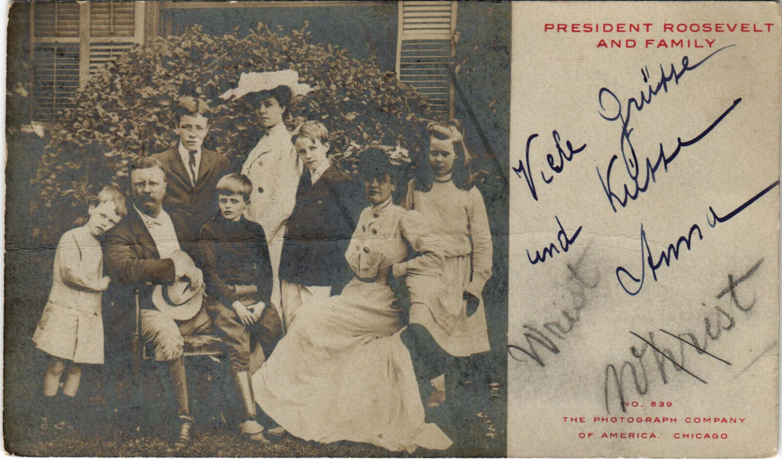 PC CPA US, POLITICS, PRESIDENT ROOSEVELT AND FAMILY, (b16309)