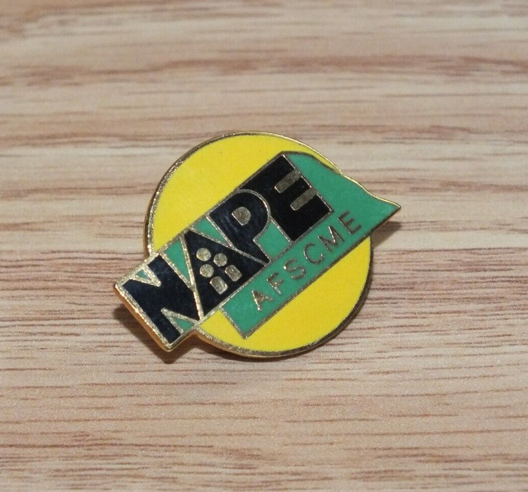 Yellow & Green Gold Tone NAPE AFSCME Collectible Souvenir Lapel Pin