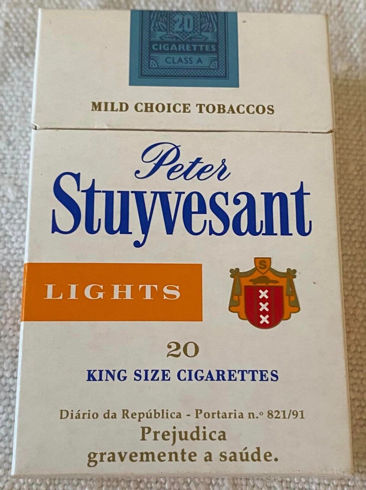 Vintage Peter Stuyvesant Lights Filters Cigarette Cigarettes Cigarette Paper Box