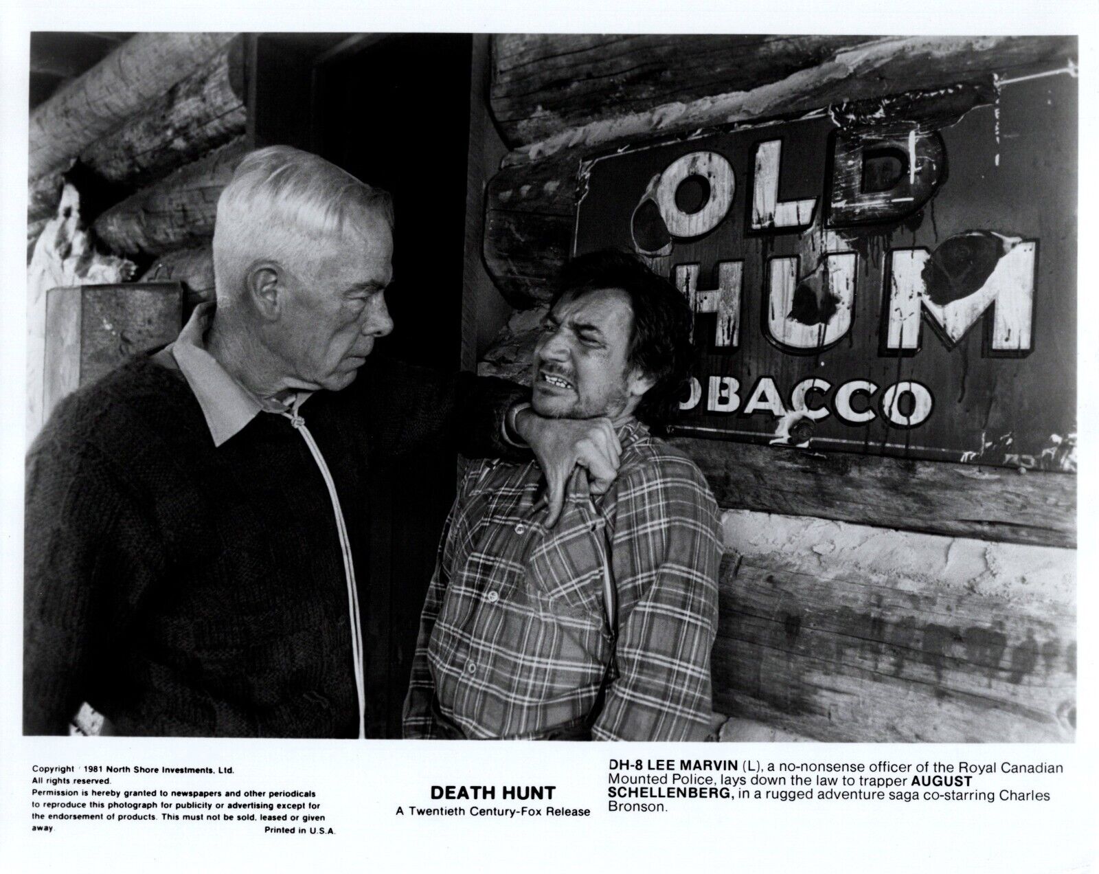 Lee Marvin + August Schellenberg in Death Hunt (1981) 🎬⭐ Original Photo K 470