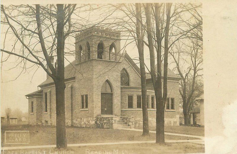 Michigan Reading Free Baptist Church Kary C-1910 RPPC Photo Postcard 22-5600