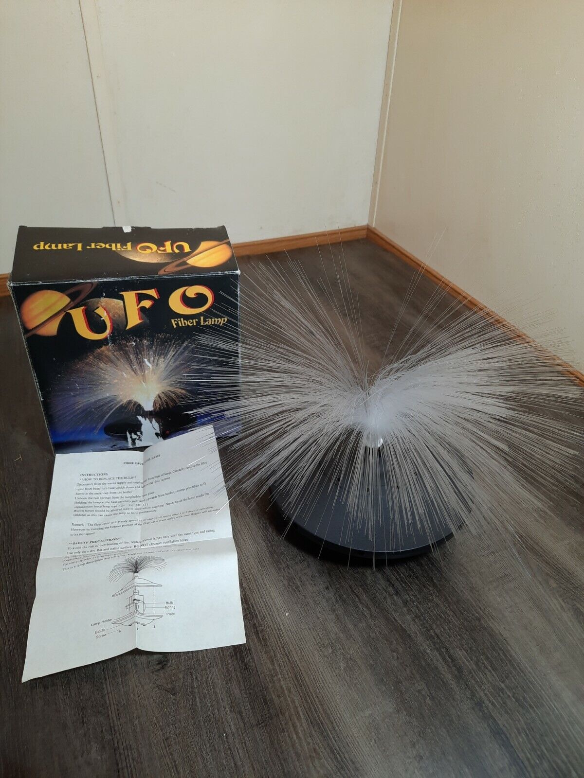 Vintage UFO Fiber Lamp Retro Fiber Optics untested no power adapter As Is Parts