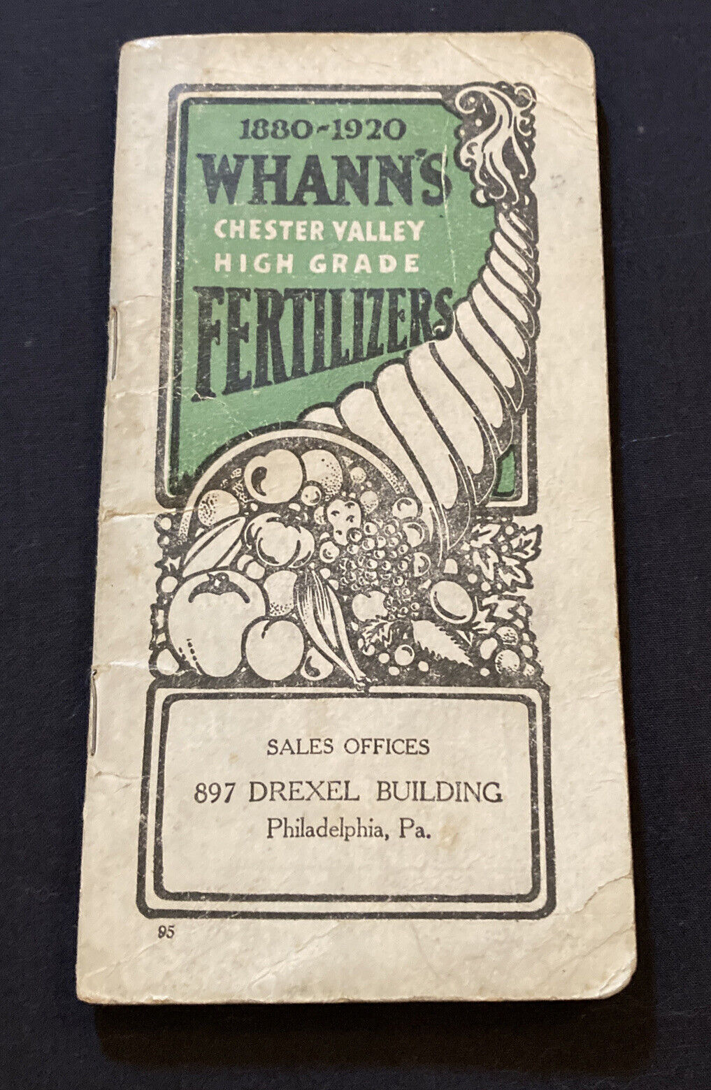 1920 Whann’s Chester Valley High Grade Fertilizers ￼ Perkasie, PA 5.75x3”