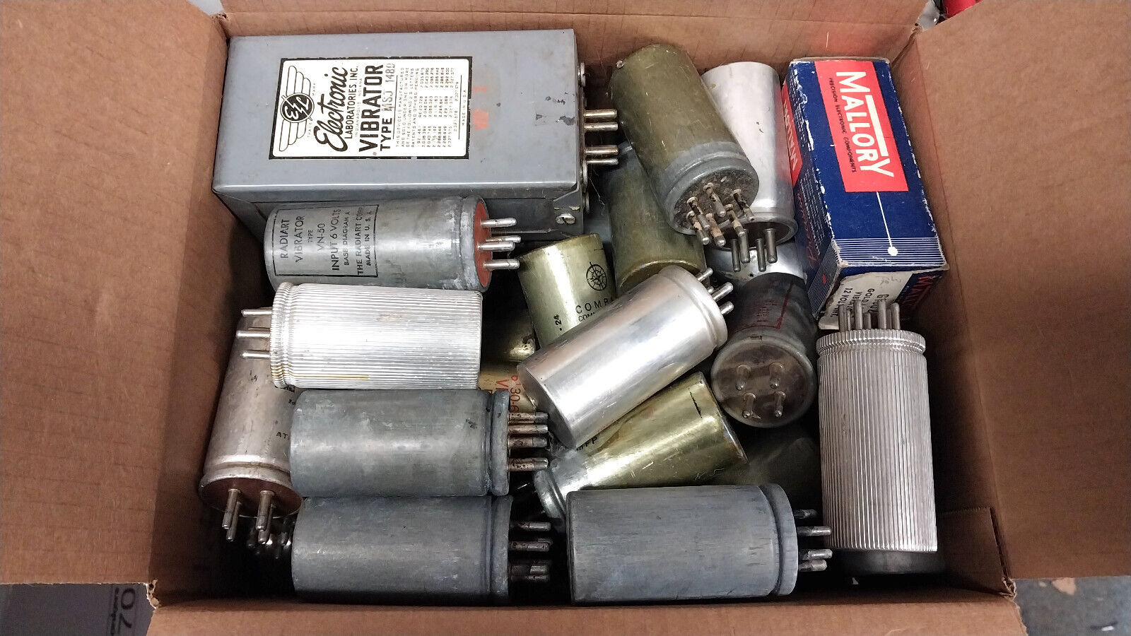Nice New Used Flat Rate Box Mix Vibrator / Old Vintage Ham Radio Tube Receiver