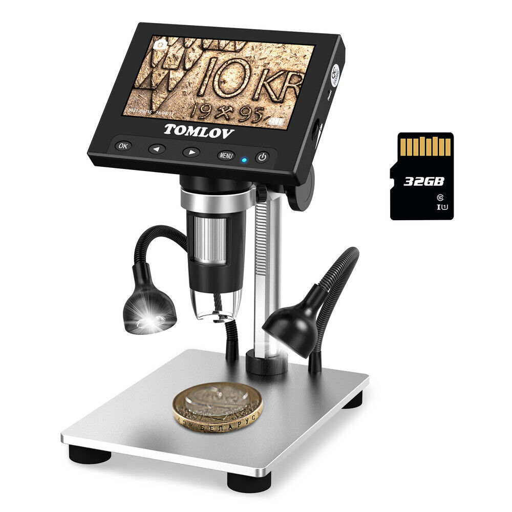 TOMLOV Digital Microscope 1000X Electronic Soldering Magnifier 4.3
